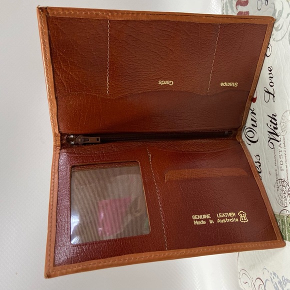 Canberra Australia men genuine leather single fold slim cardholder wallet. Used. - Picture 3 of 9